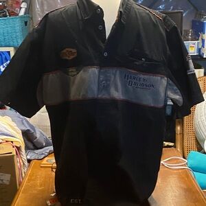 Harley-Davidson Black and Gray Men's Casual Shirt